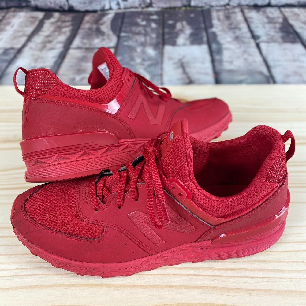 New Balance 574 Red Running Athletic Sneakers 11.5